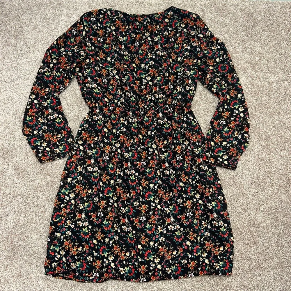 J.Crew Mercantile Floral Dress Women Size 8 Lined Long‎ Sleeve Preppy Business